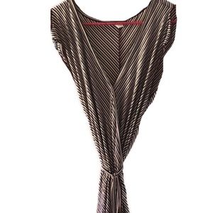 J.Crew striped wrap dress
